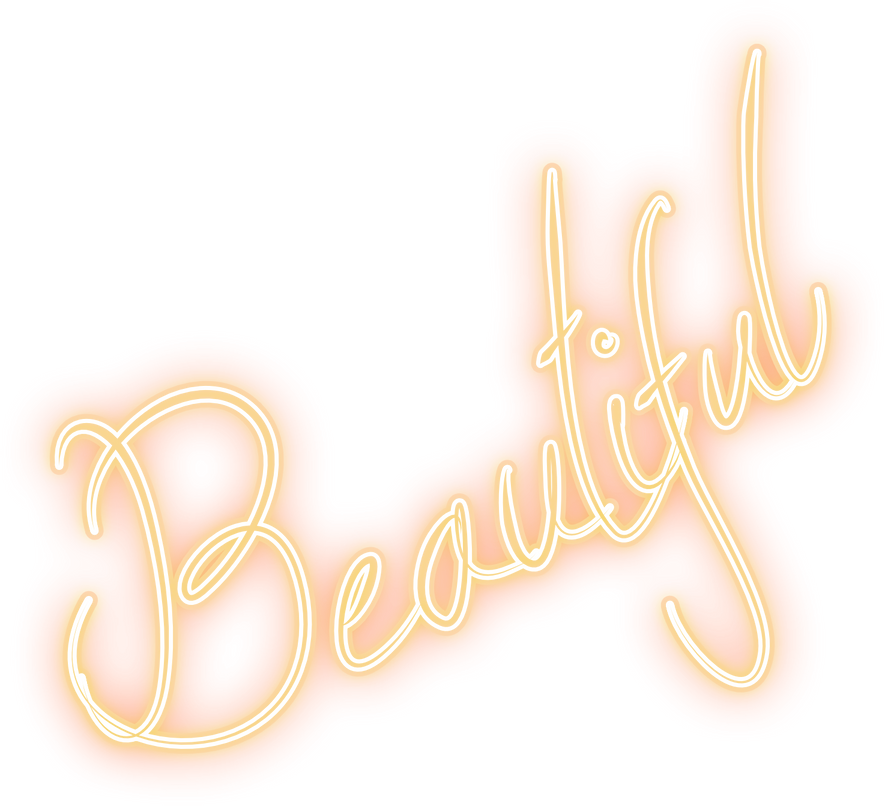 Neon Beautiful Lettering
